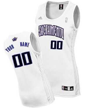 Women%27s Customized Sacramento Kings White Basketball Jersey->customized nba jersey->Custom Jersey